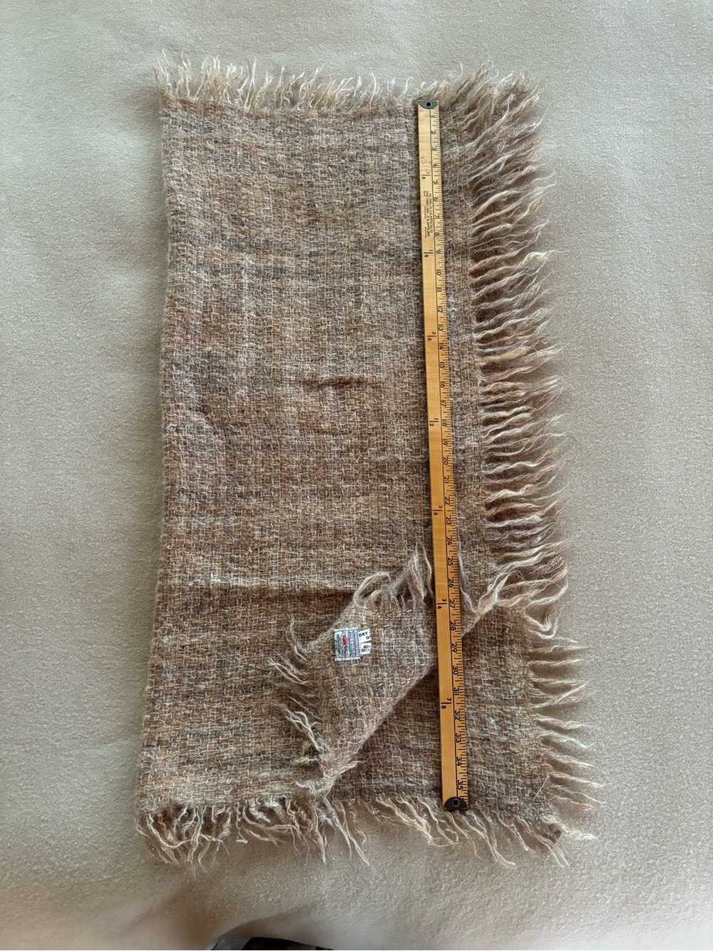 Vintage Handwoven Irish Mohair Throw - Picture 7 of 7